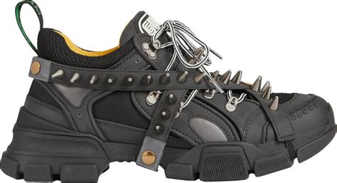 black gucci shoes with spikes|gucci flashtrek boots.